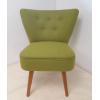 1960's Cocktail Chair lime green wool